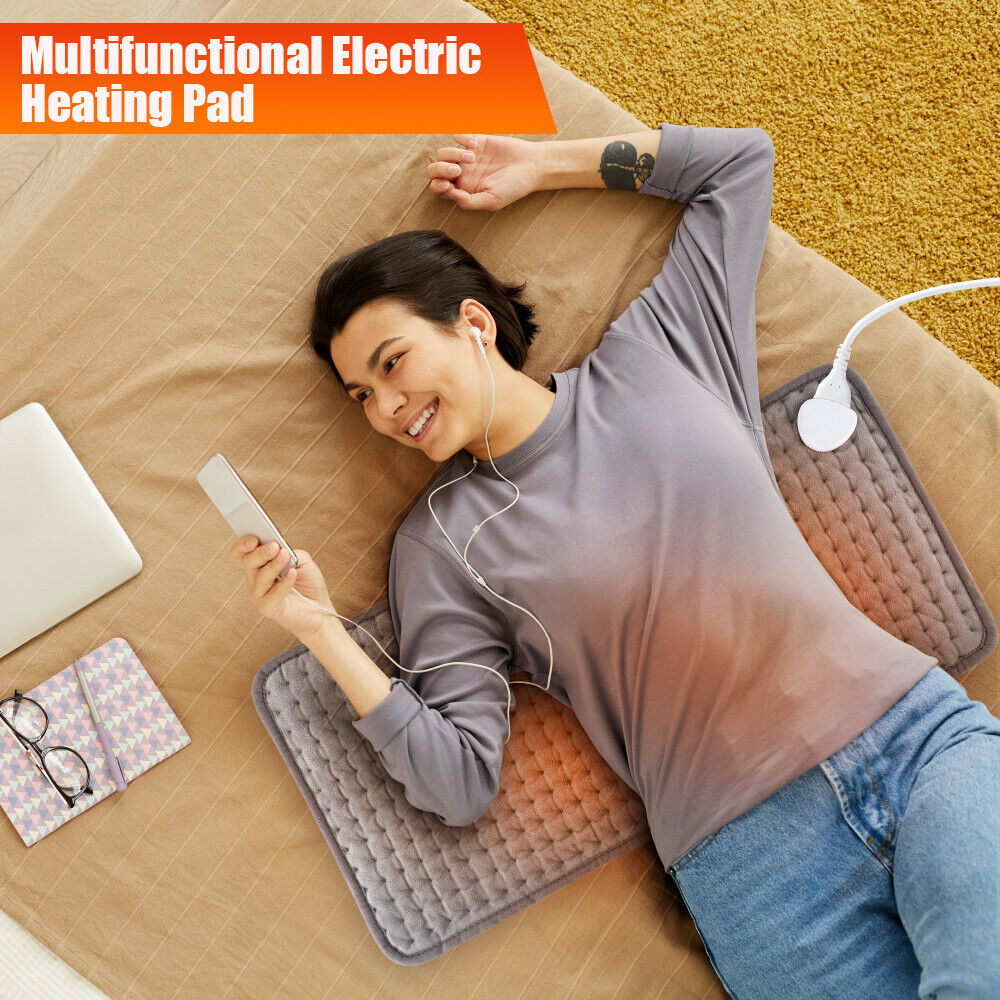 Therapeutic Electric Back Heat Pad Wrap For Muscle Tension Back Neck Pain Relief