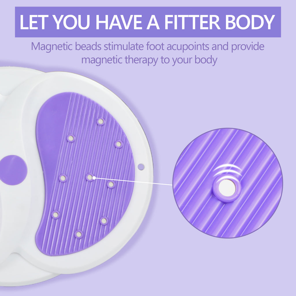 Waist Whispers Waist Twisting Disc - Enlarged Waist Sculptor Machine Twister With Handles For Home Exercise Workout, Waist Trainer Twisting Disc Board For Women Weight Loss-Body Shaping-Foot Massage