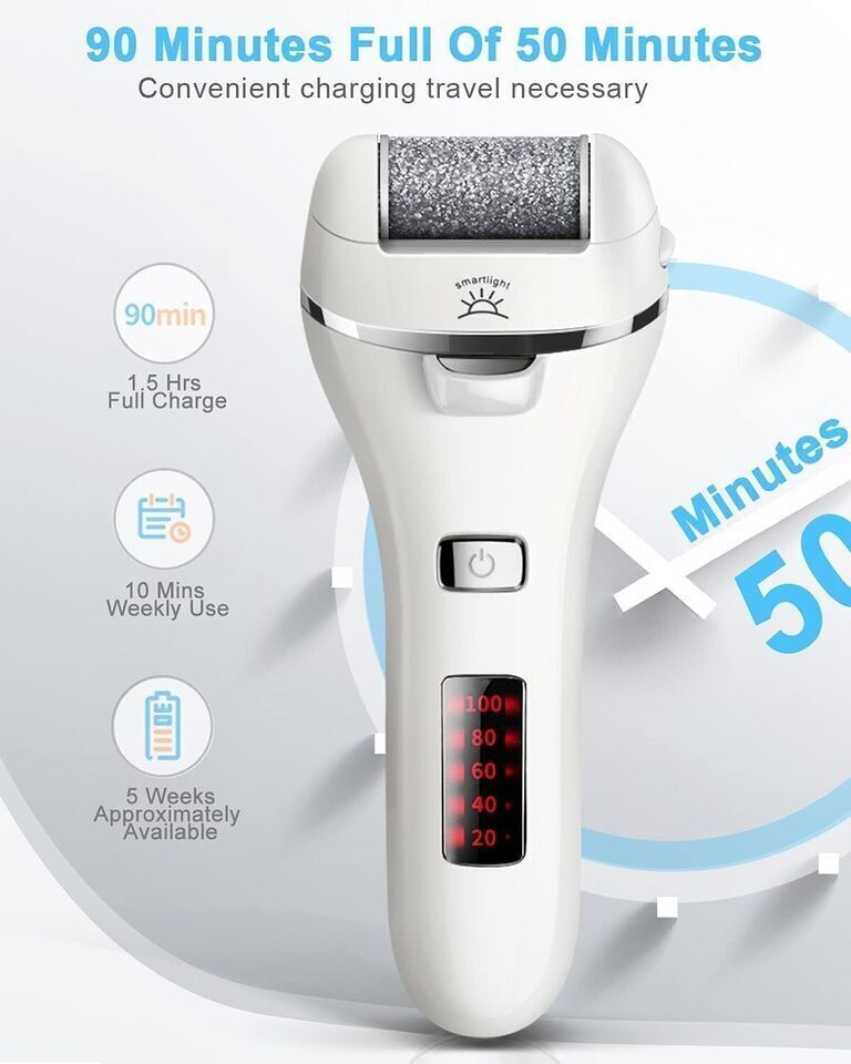 Electric Foot File Waterproof Hard Skin Remover Feet Pedicure Set Rechargeable