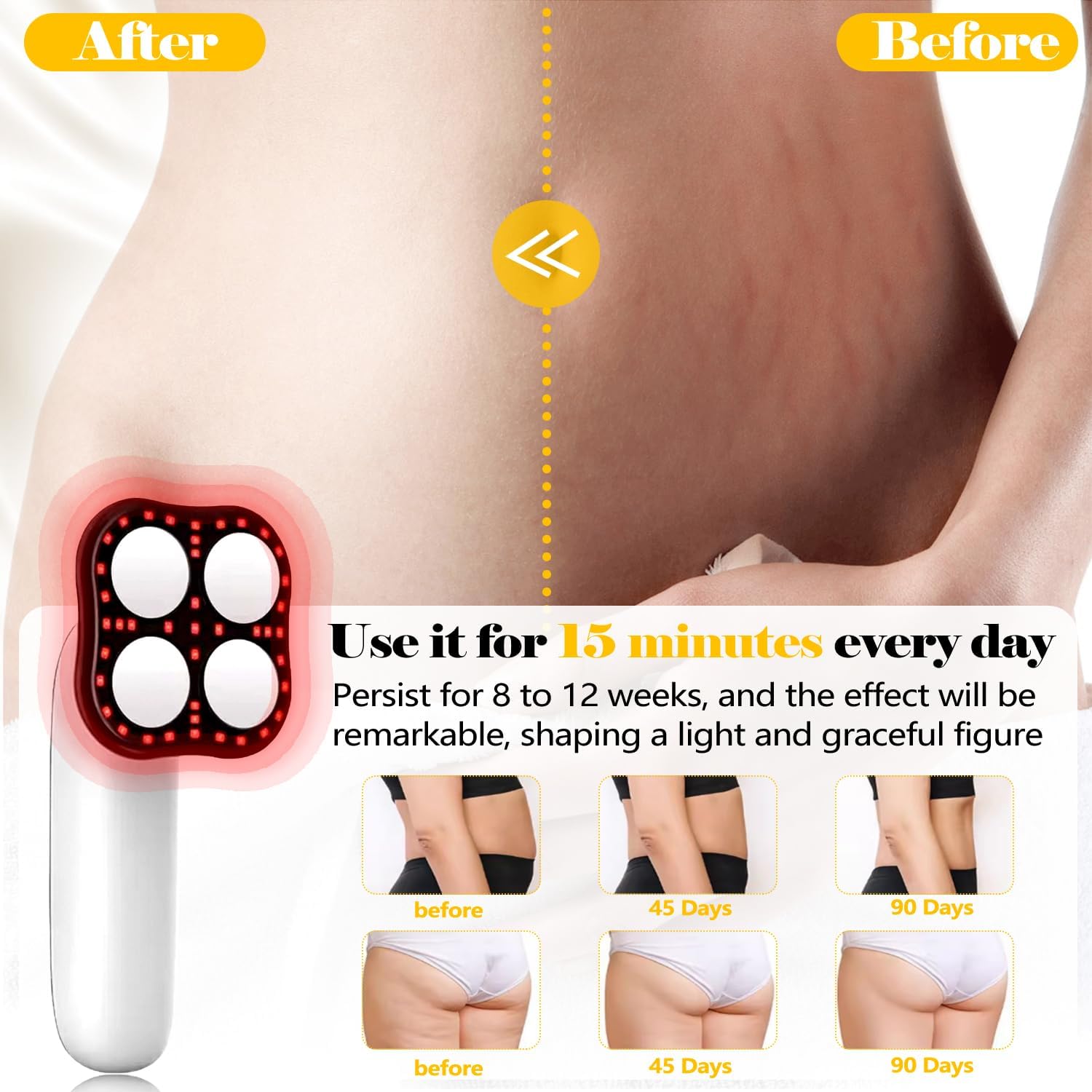 4 In 1 Cellulite Fat Remover Body Shaping Machine Slimming Vibrating Massager UK