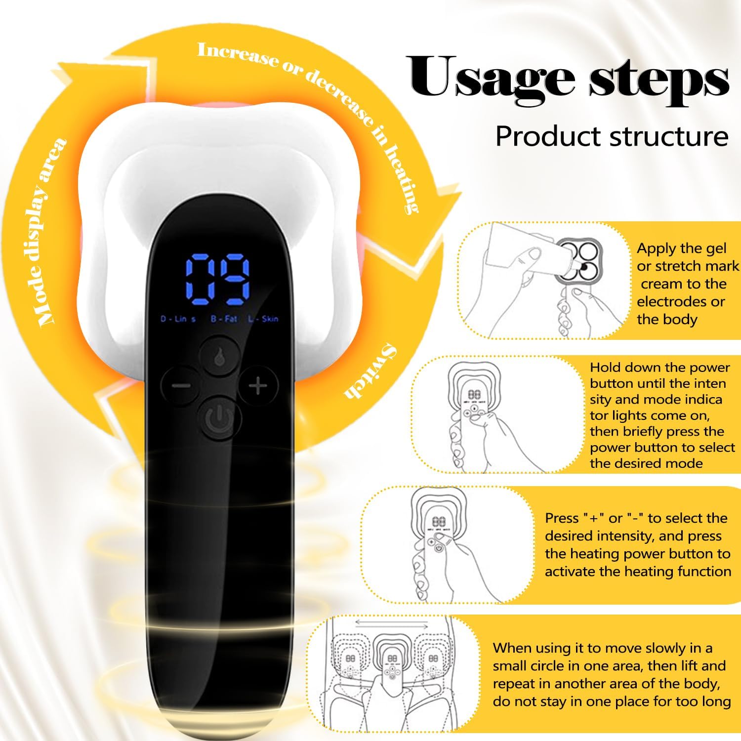 4 In 1 Cellulite Fat Remover Body Shaping Machine Slimming Vibrating Massager UK