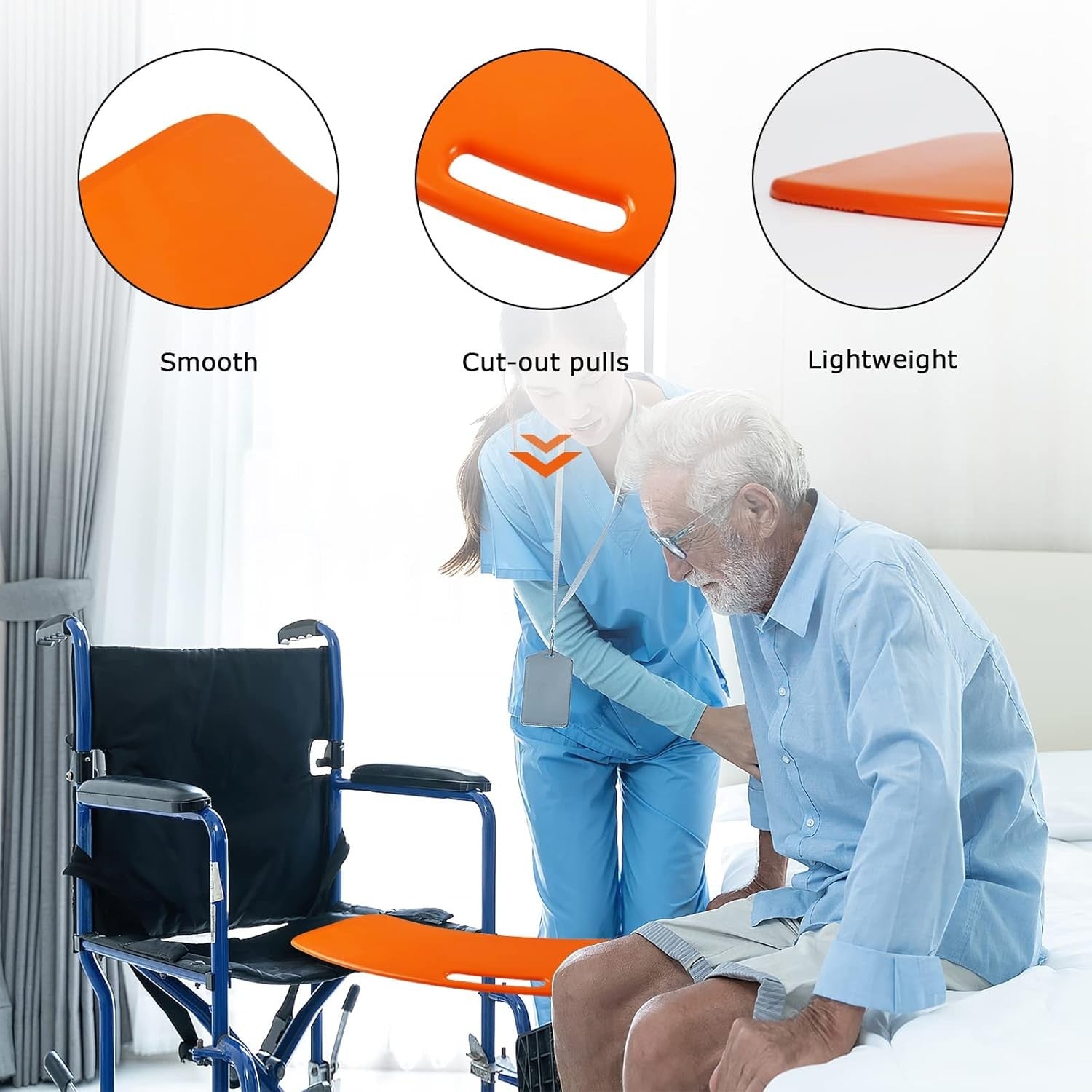 Heavy Duty Slide Transfer Board For Elderly Disabled Mobility Aid Capacity